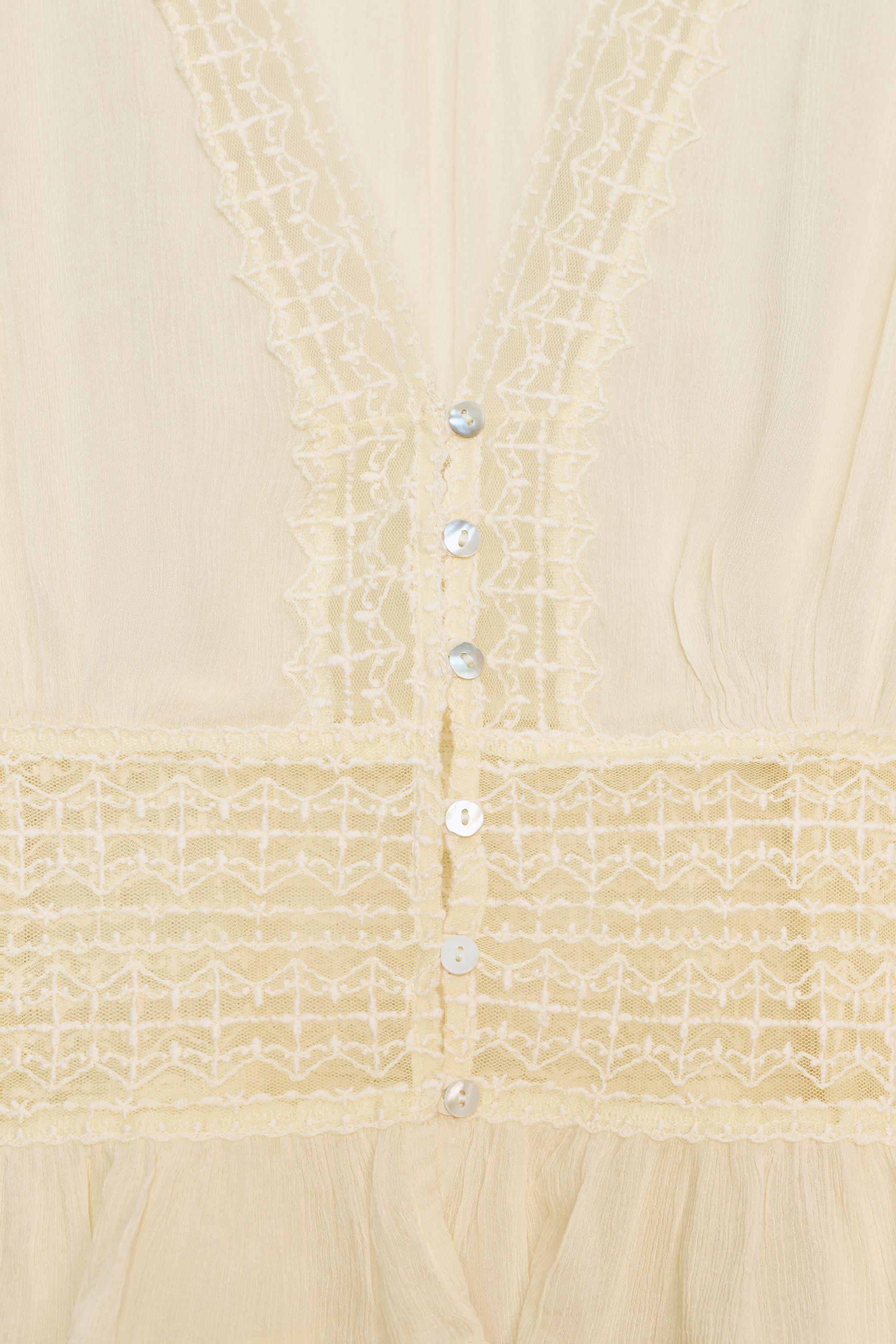 CHEMISE GAZE AVEC DENTELLE